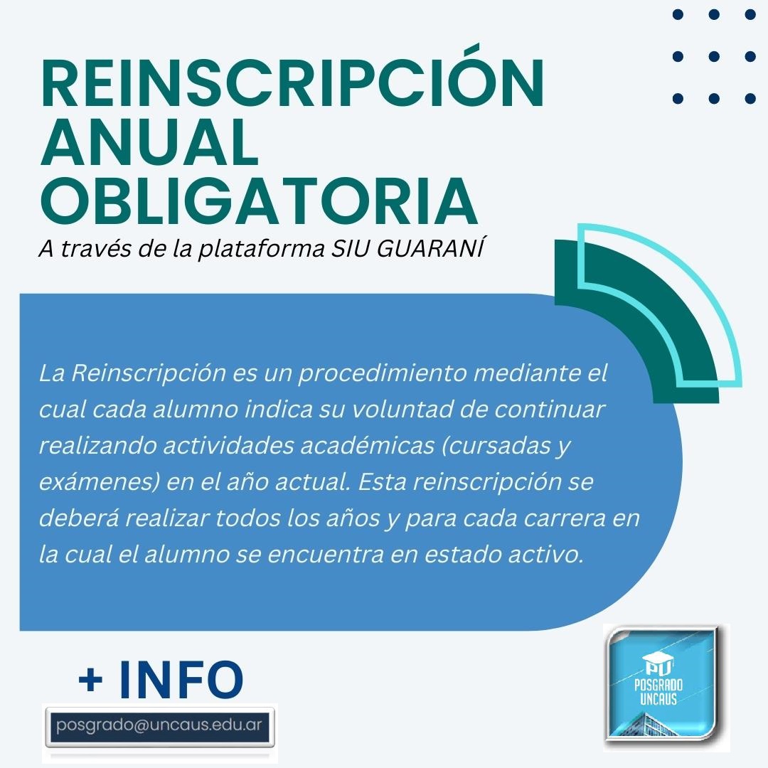 Reinscripción anual - Paso 1